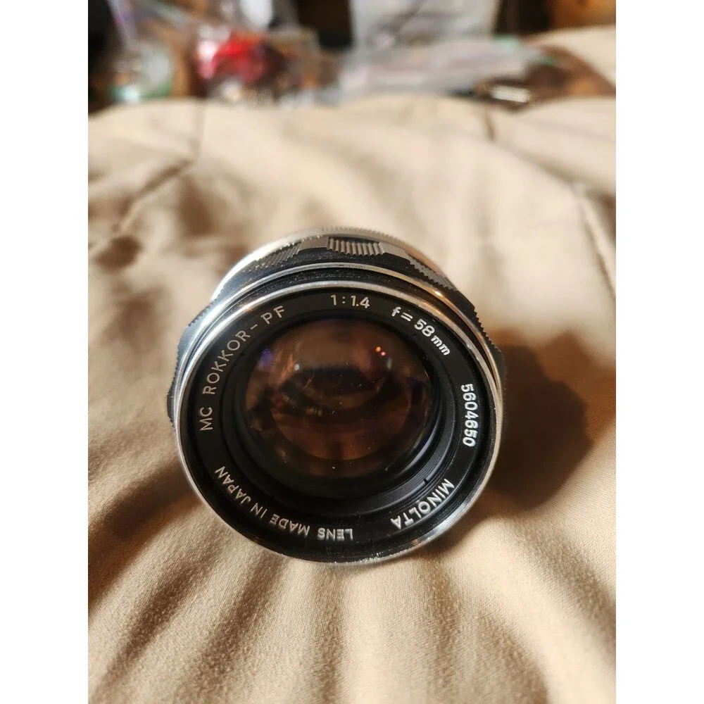 Minolta MC Rokkor-PF 58mm f/1.4 Manual Focus Prime Lens - Clean, Vintage MC II